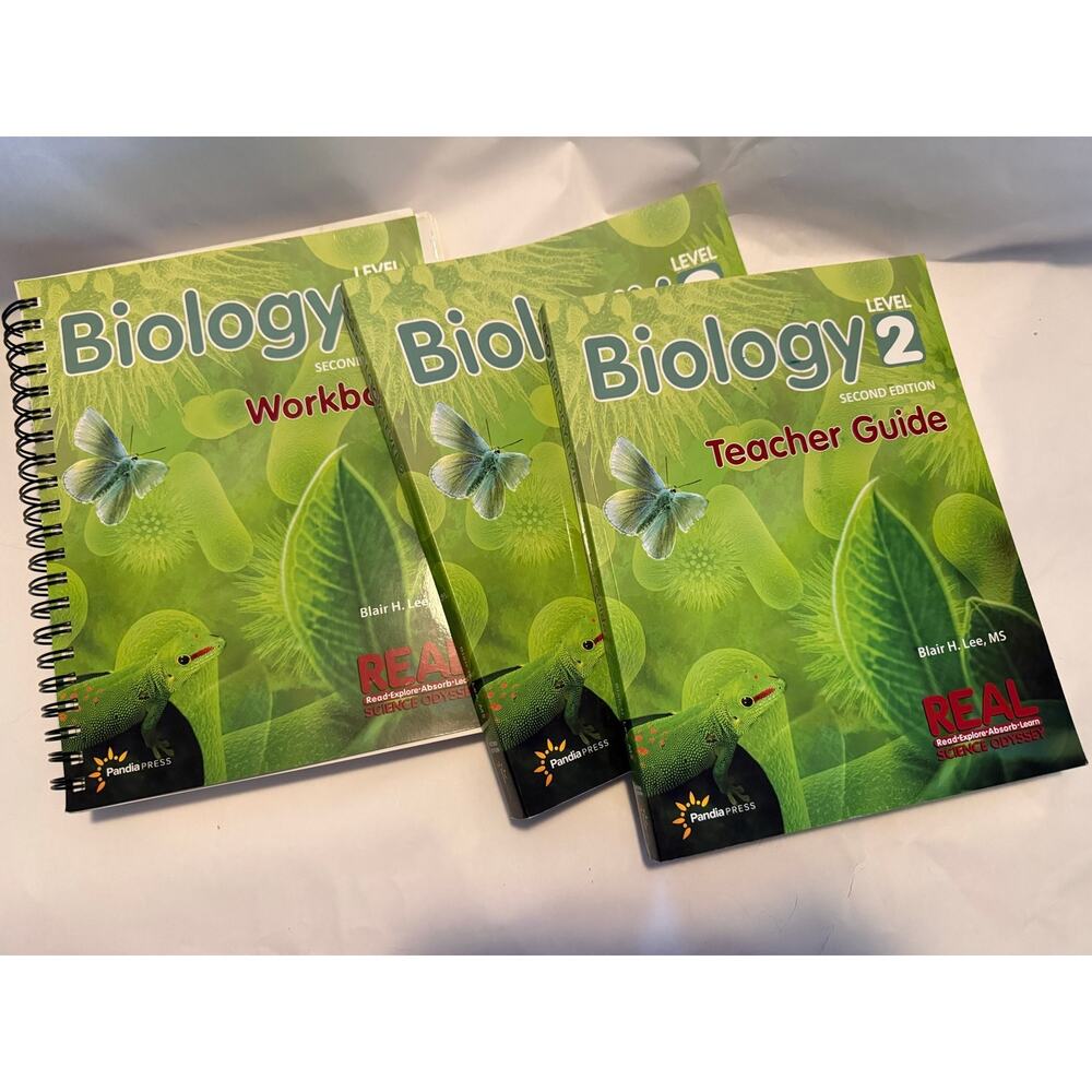 Pandia Press REAL Science Biology Lvl 2 2nd Ed Teacher Guide Text & Workbook